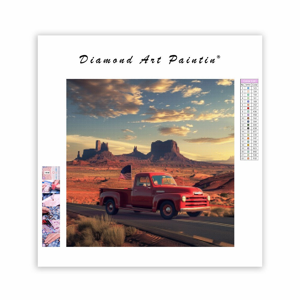 Route 66-lastbil - Diamantmålning