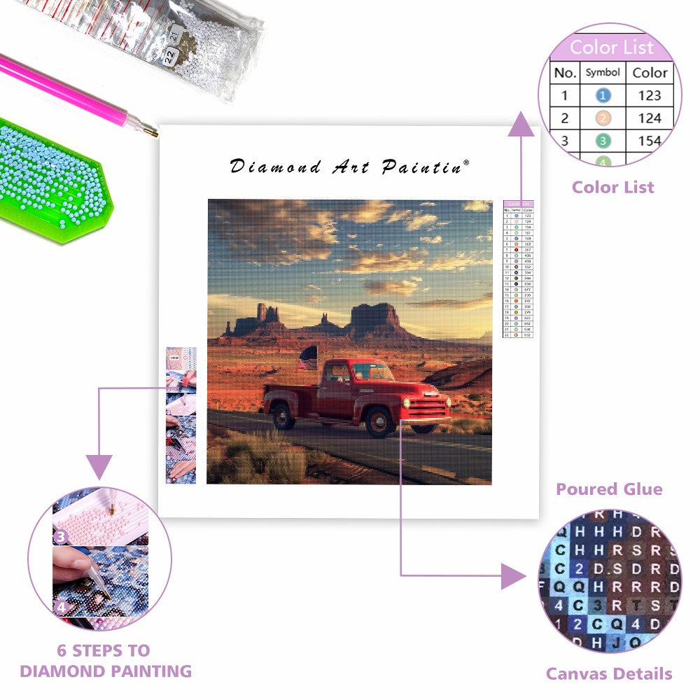 Route 66-lastbil - Diamantmålning