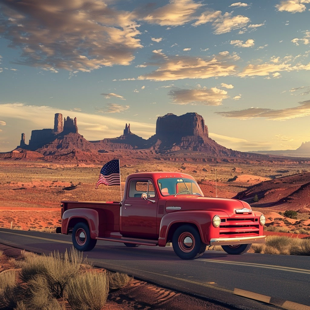 Route 66-lastbil - Diamantmålning