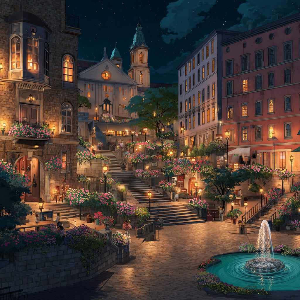 Trappa till gryningen - Diamantmålning