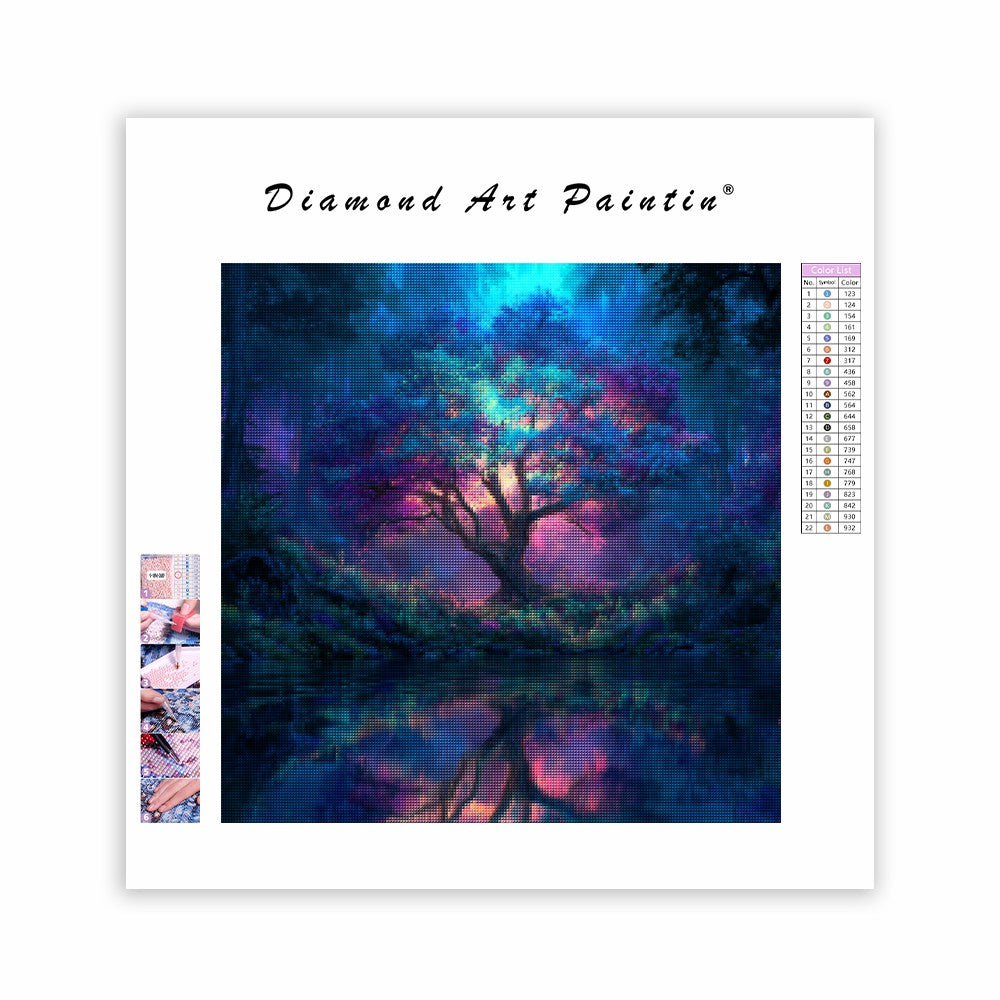 Stjärnljusträdskuggor - Diamantmålning