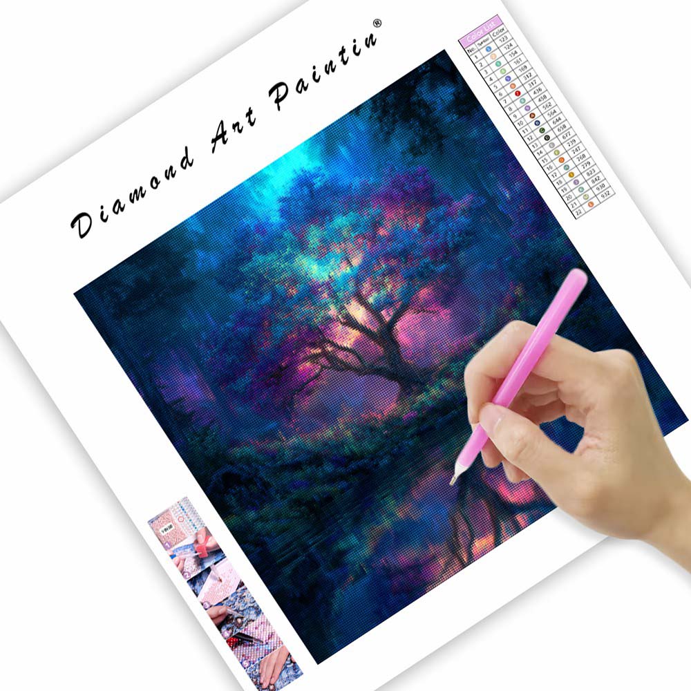 Stjärnljusträdskuggor - Diamantmålning