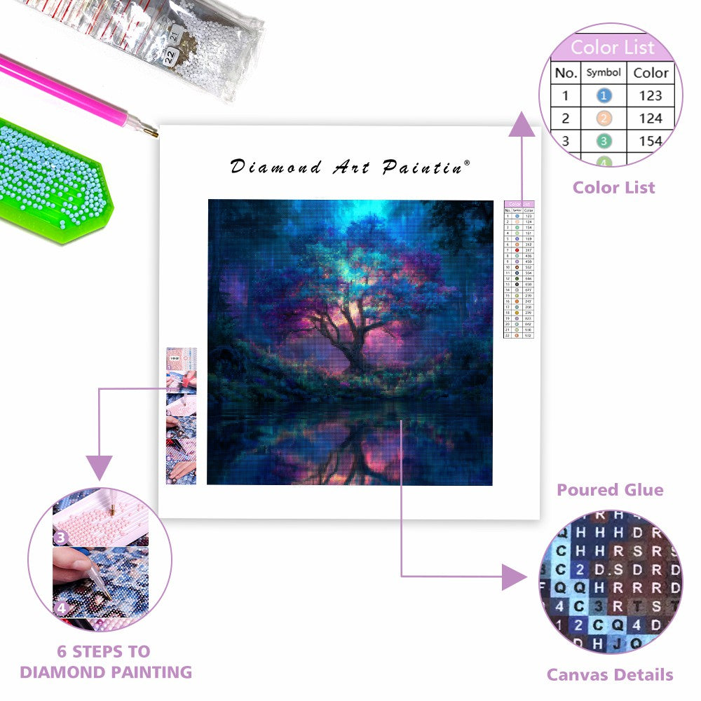 Stjärnljusträdskuggor - Diamantmålning