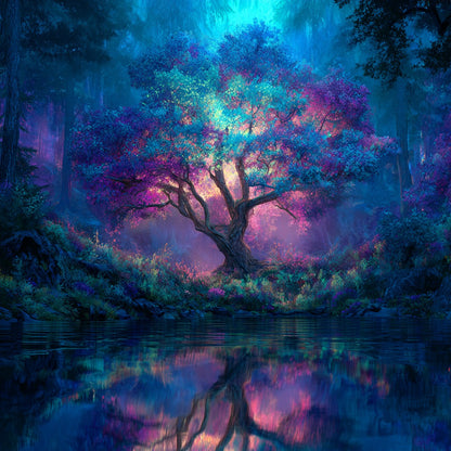 Stjärnljusträdskuggor - Diamantmålning