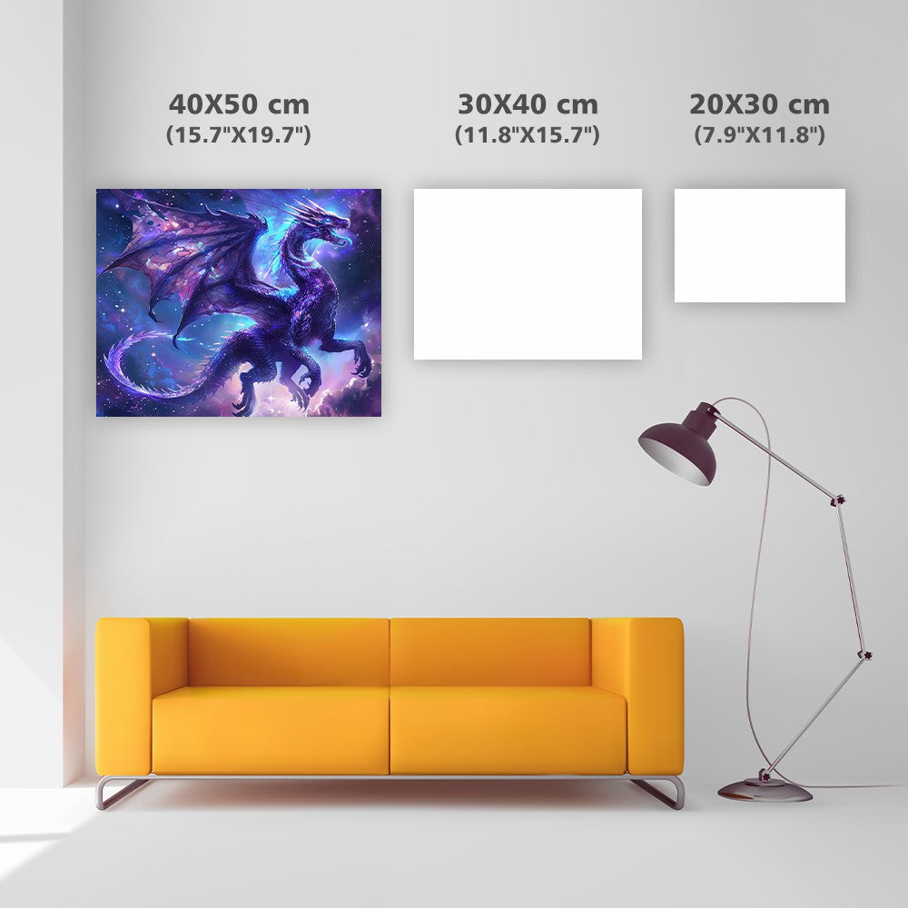 Stjärnbelyst drake - Diamantmålning