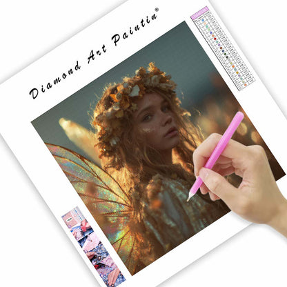 Regnbågens vingar - Diamantmålning