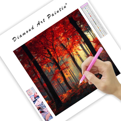 Höstskog - Diamantmålning