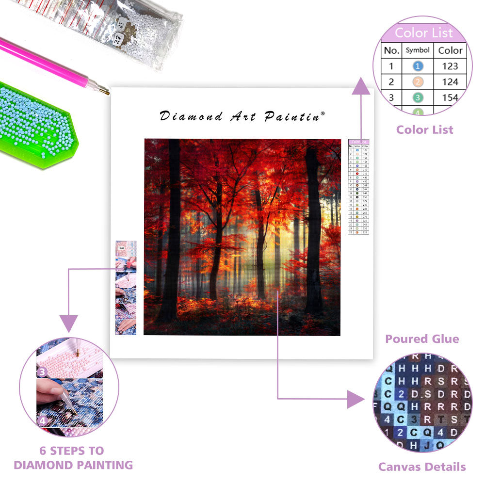 Höstskog - Diamantmålning