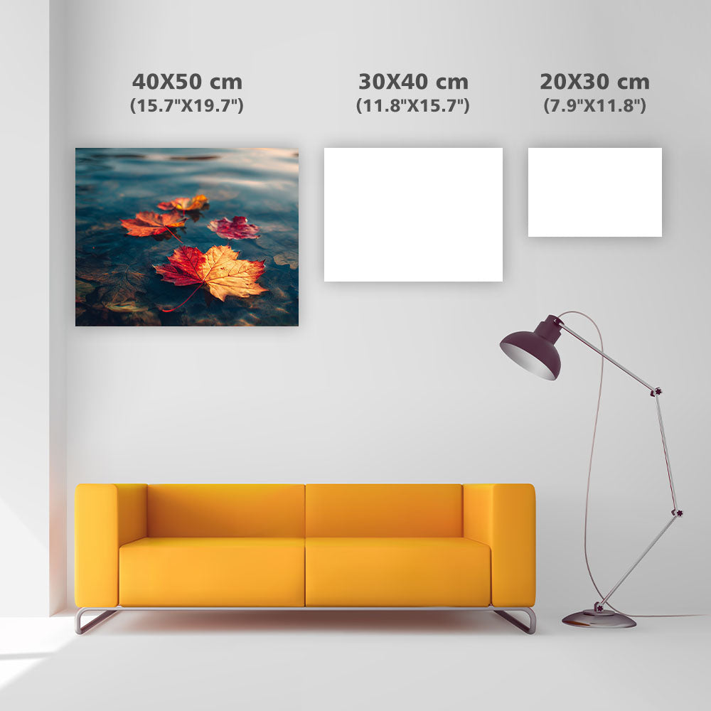 Höstlönnlöv vid Sjön - Diamantmålning