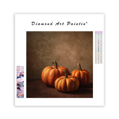 Höstpumpor och Skörd - Diamantmålning