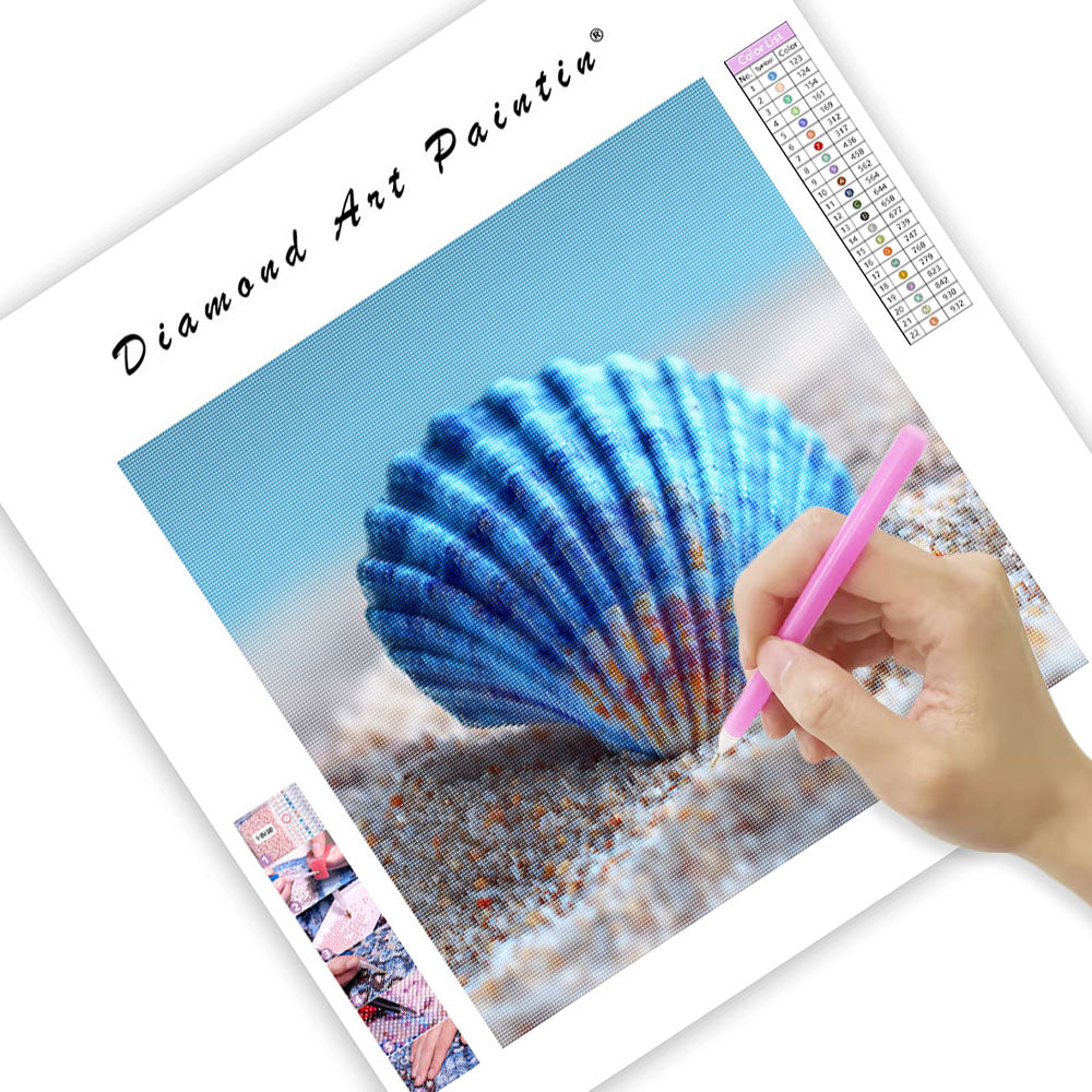 Blå Snäcka - Diamantmålning