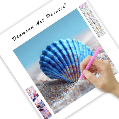 Blå Snäcka - Diamantmålning