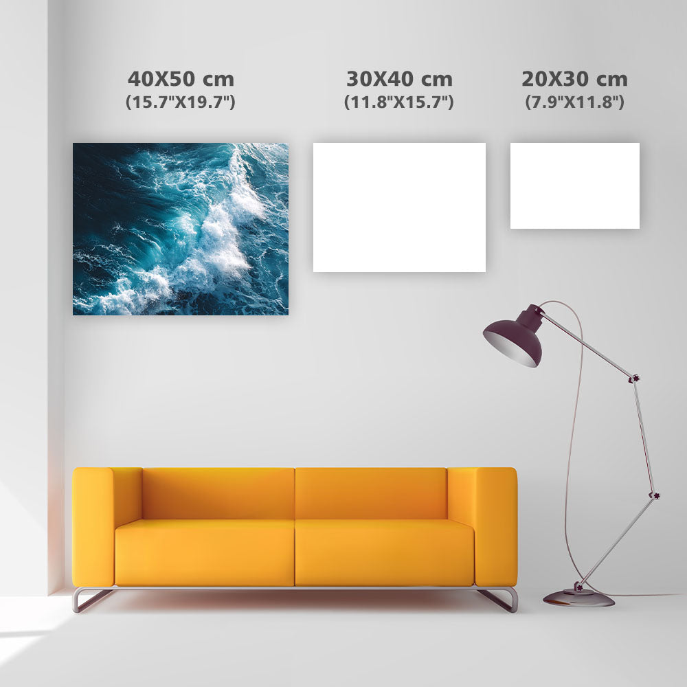 Blå Vågor och Vitt Skum - Diamantmålning