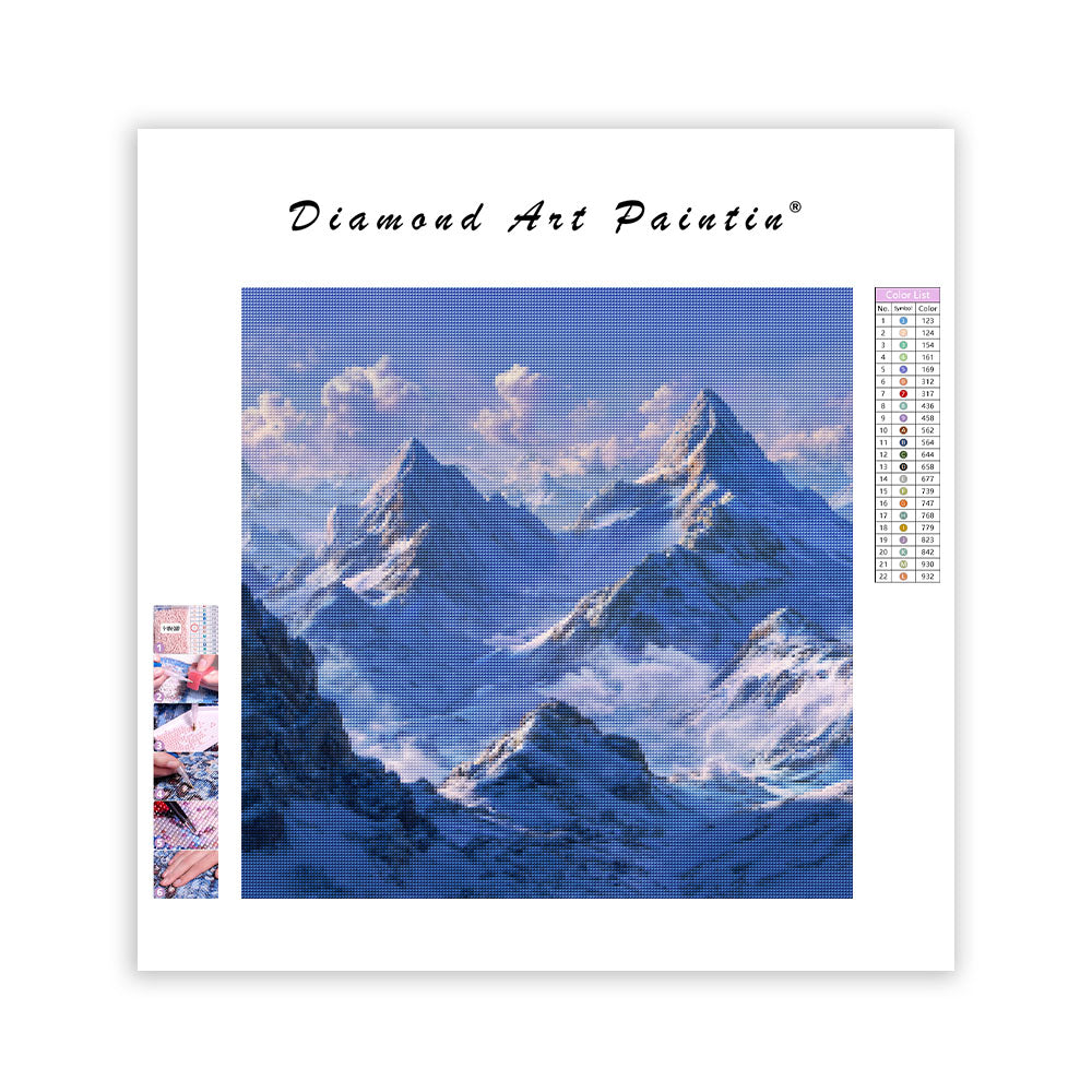 Kall Morgon i Blå Bergen - Diamantmålning