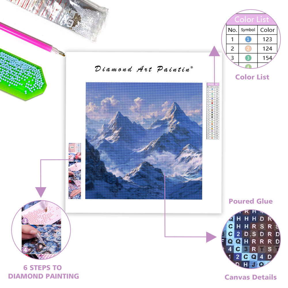 Kall Morgon i Blå Bergen - Diamantmålning