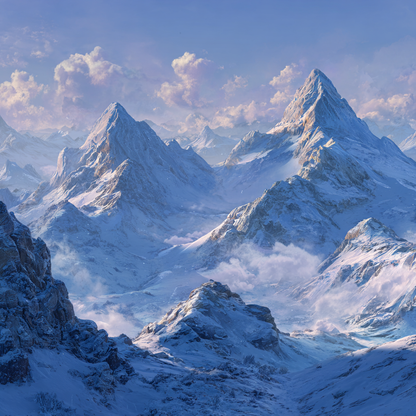 Kall Morgon i Blå Bergen - Diamantmålning