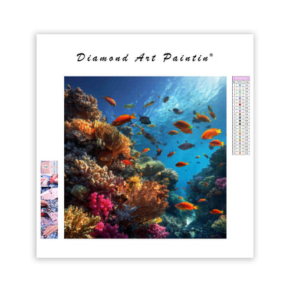 Färgglatt Korallrev - Diamantmålning
