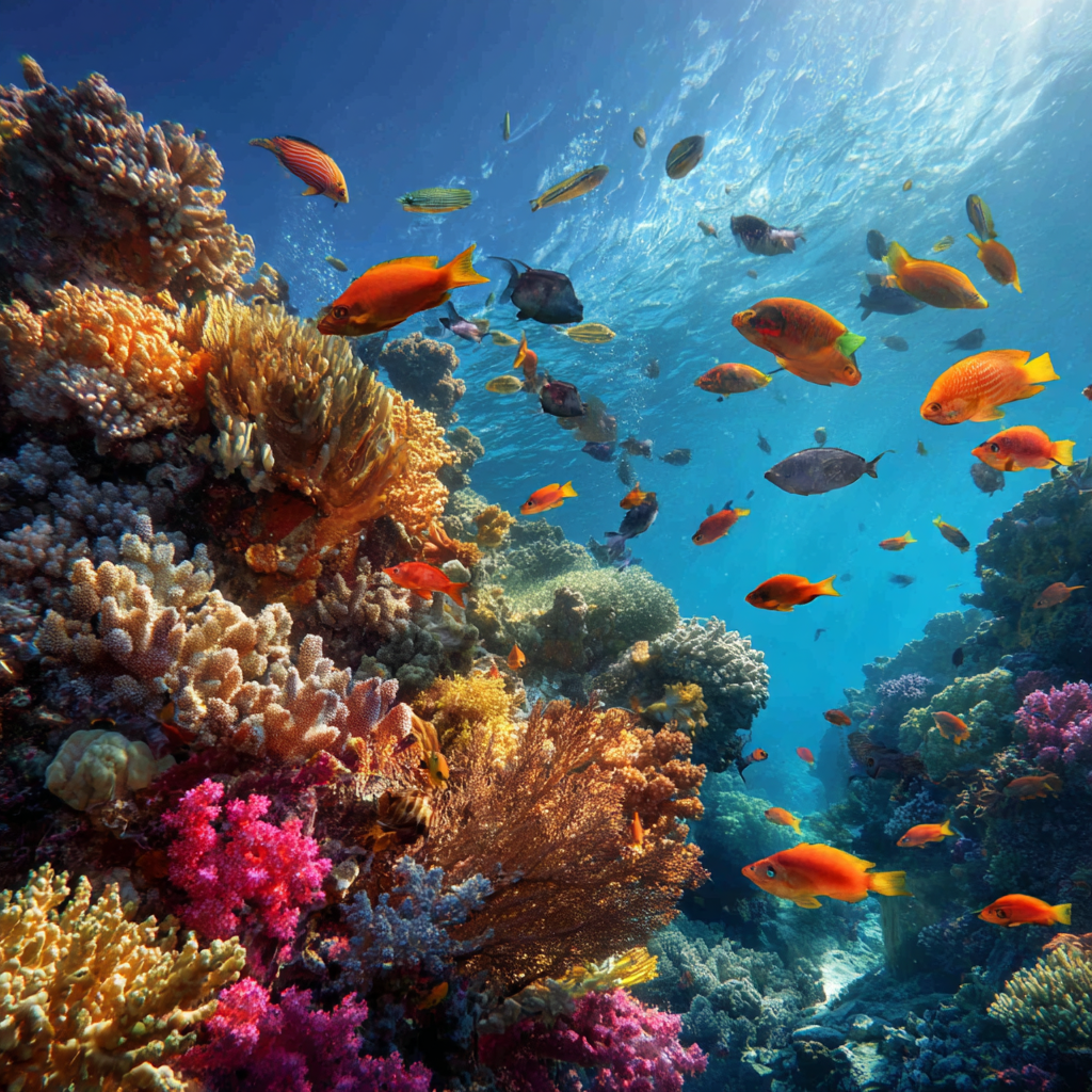 Färgglatt Korallrev - Diamantmålning