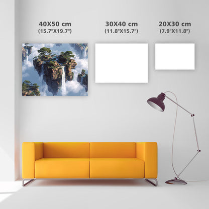 Flytande Öar och Vattenfall - Diamantmålning