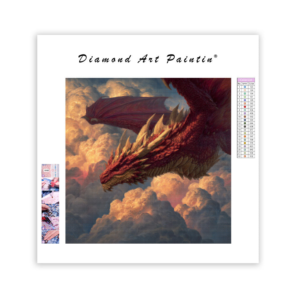 Flygande Gyllene Drake - Diamantmålning