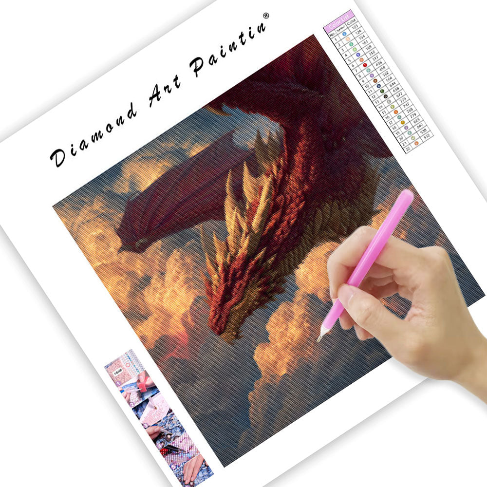 Flygande Gyllene Drake - Diamantmålning