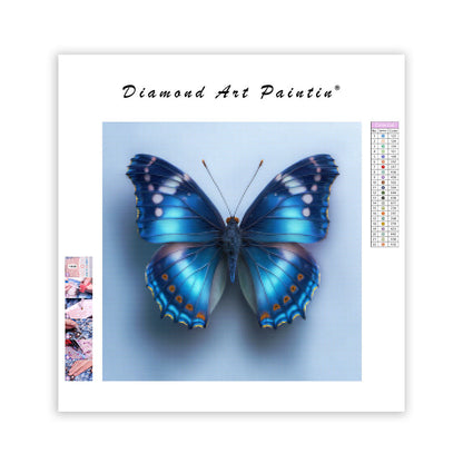 Fräsch Blå Fjäril - Diamantmålning