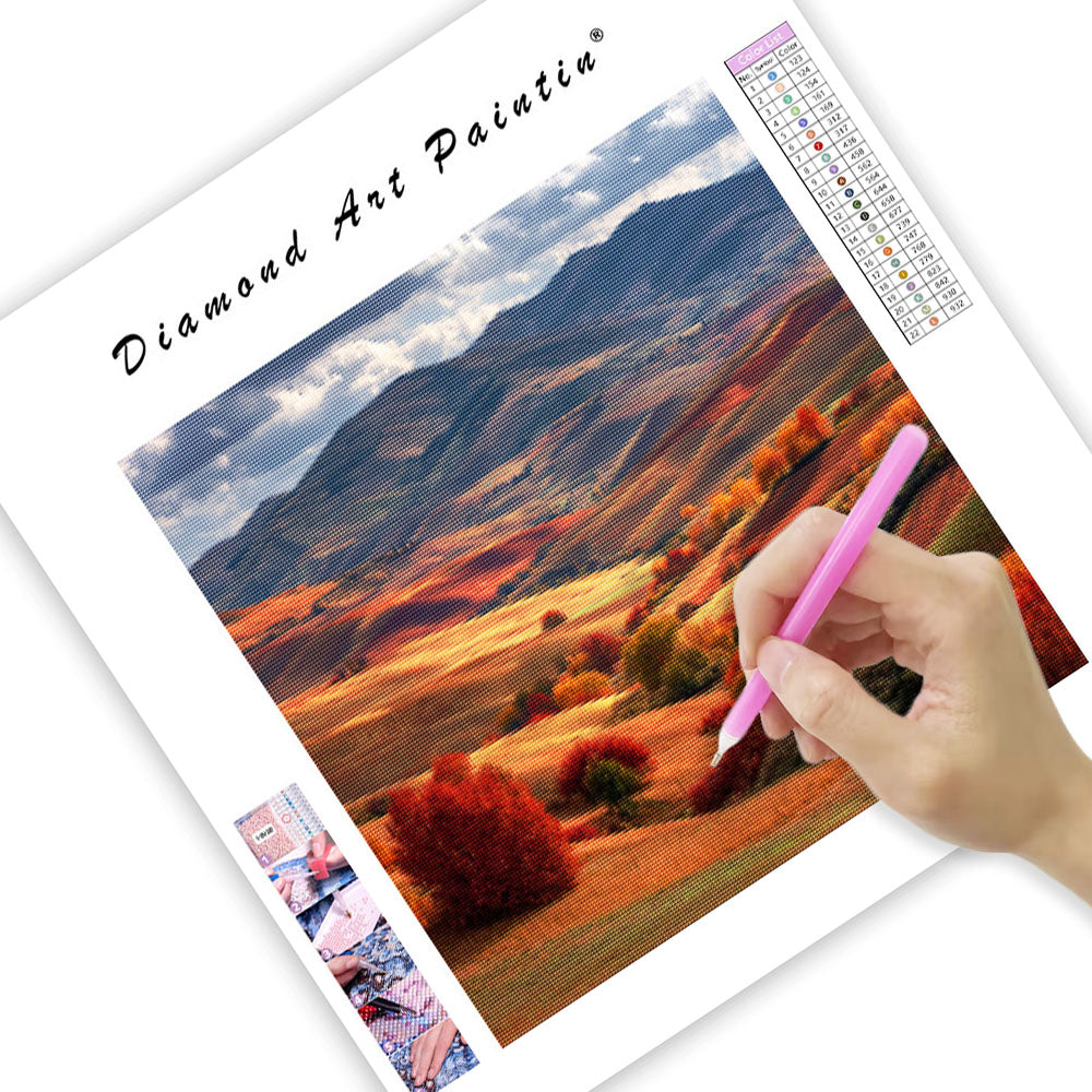 Gyldene Höstfält - Diamantmålning