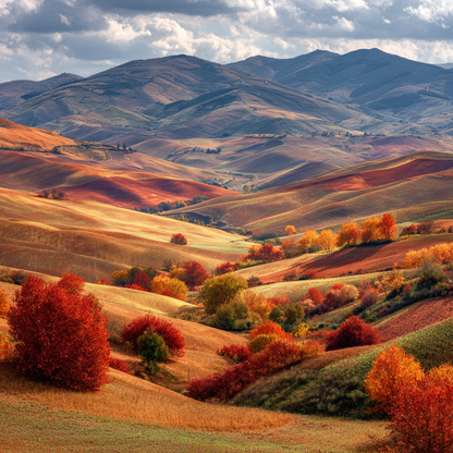 Gyldene Höstfält - Diamantmålning