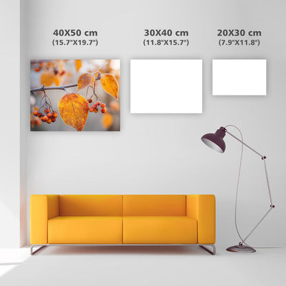 Gyldene Höstlöv och Frostbär - Diamantmålning