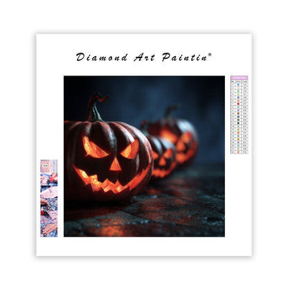 Halloweenpumpa - Diamantmålning