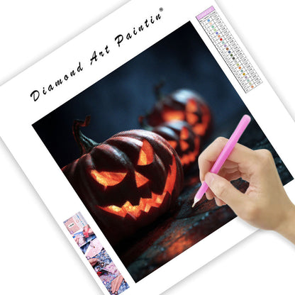 Halloweenpumpa - Diamantmålning