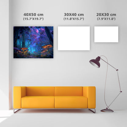 Mystisk Glödande Skog - Diamantmålning
