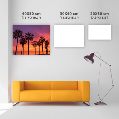 Palmträd och Solnedgång - Diamantmålning