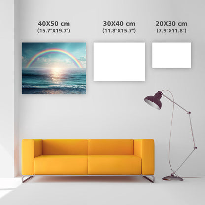 Regnbåge över Lugnt Hav - Diamantmålning