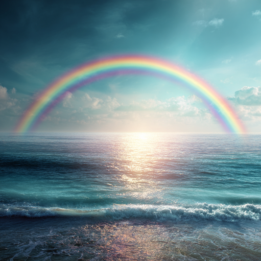 Regnbåge över Lugnt Hav - Diamantmålning