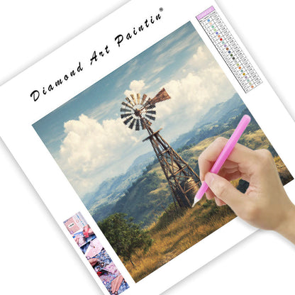 Rustik Väderkvarn - Diamantmålning