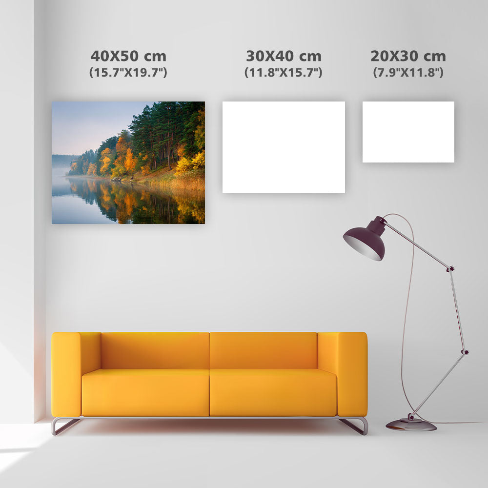 Fridfull Höstsjö - Diamantmålning