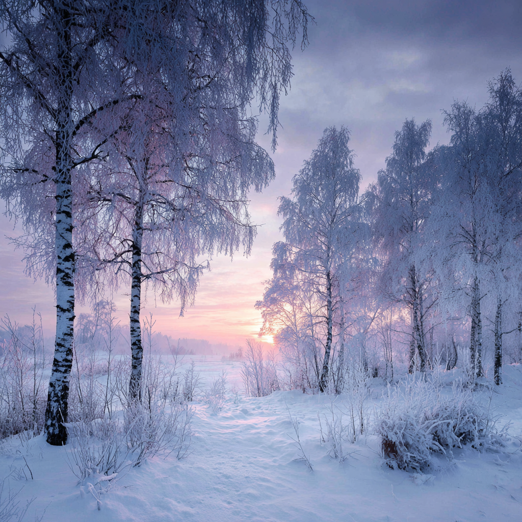 Fridfull Vinter Snöscen - Diamantmålning