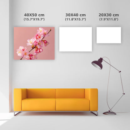 Enstaka Rosa Körsbärsblomma - Diamantmålning