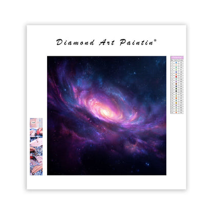 Snurrande Kosmisk Nebulosa - Diamantmålning