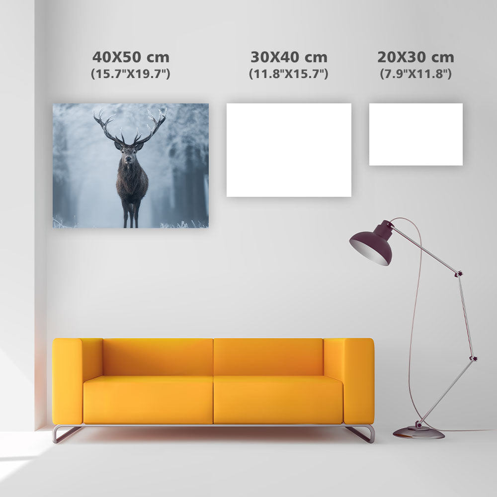 Hjort i Frostig Skog - Diamantmålning