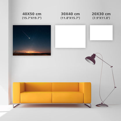 Stjärnor och Meteor på Nattens Himmel - Diamantmålning