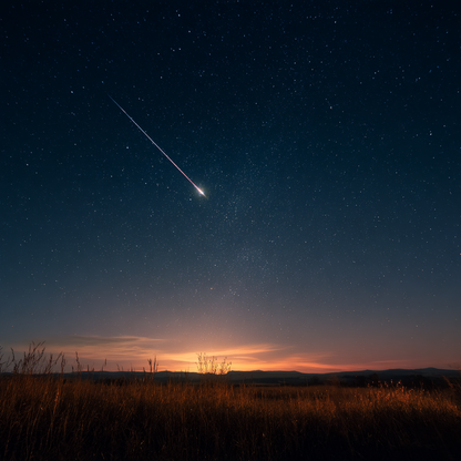 Stjärnor och Meteor på Nattens Himmel - Diamantmålning