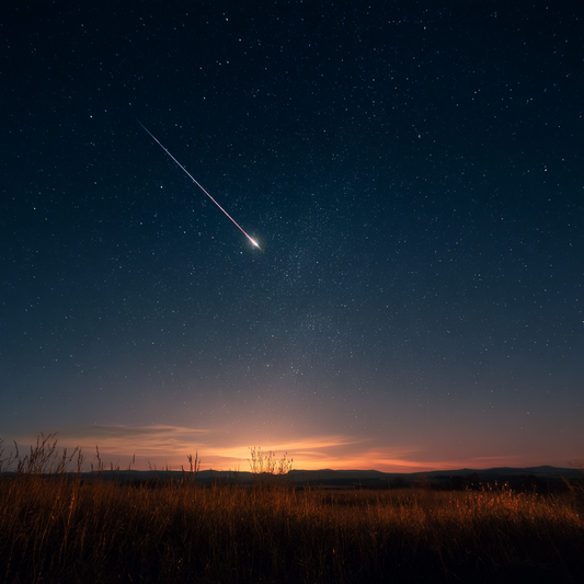 Stjärnor och Meteor på Nattens Himmel - Diamantmålning