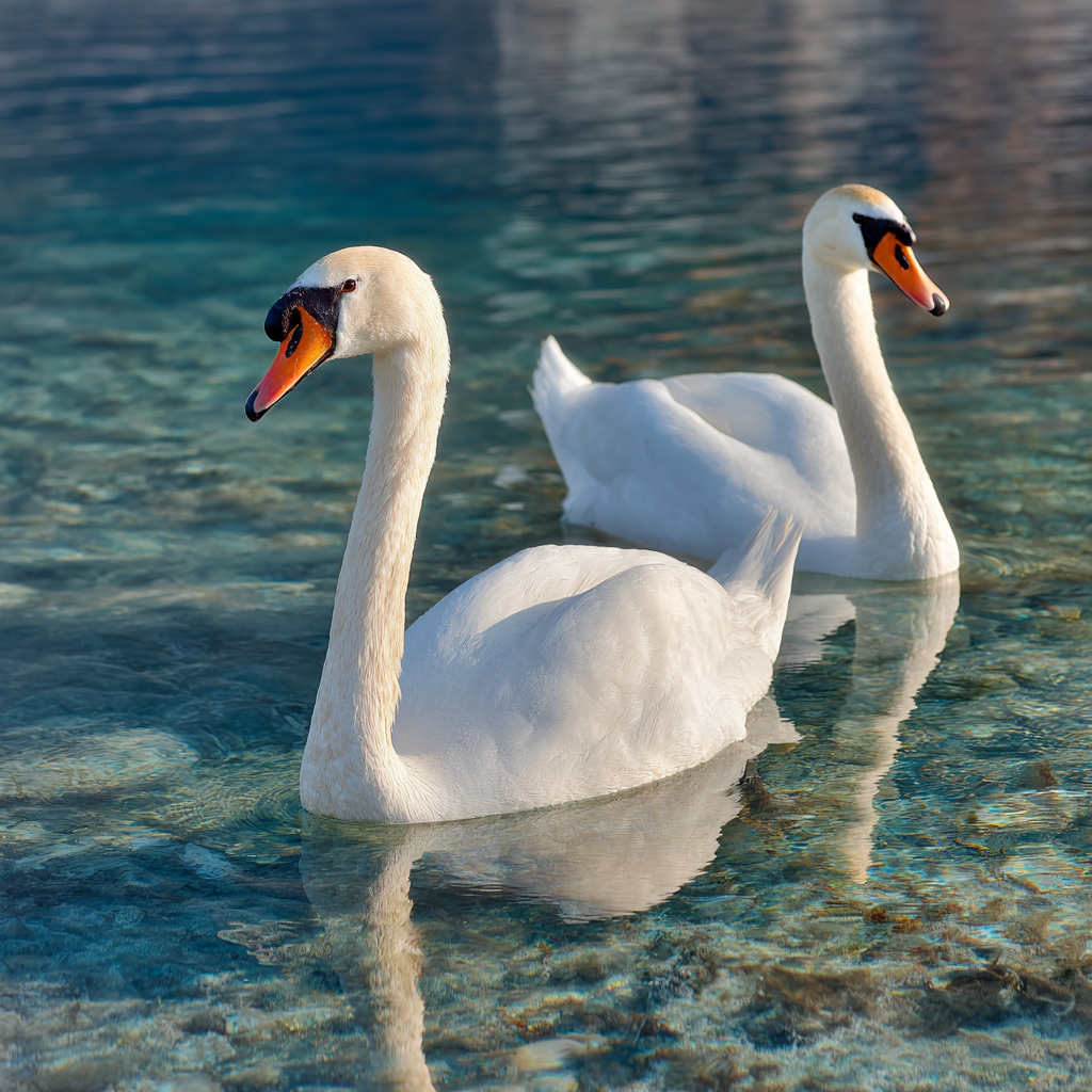 Svanar på Sjön - Diamantmålning