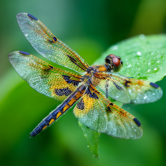 Trollslända med Genomskinliga Vingar - Diamantmålning