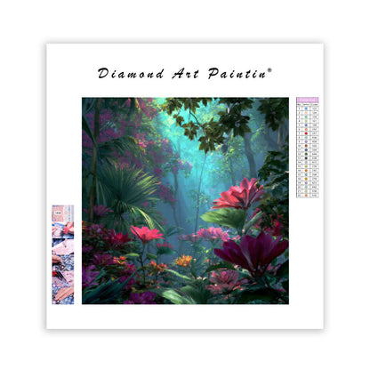 Tropisk Djungel - Diamantmålning