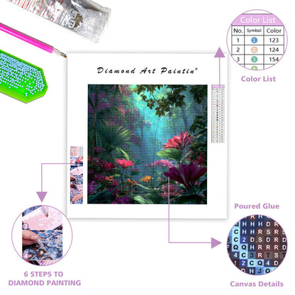 Tropisk Djungel - Diamantmålning