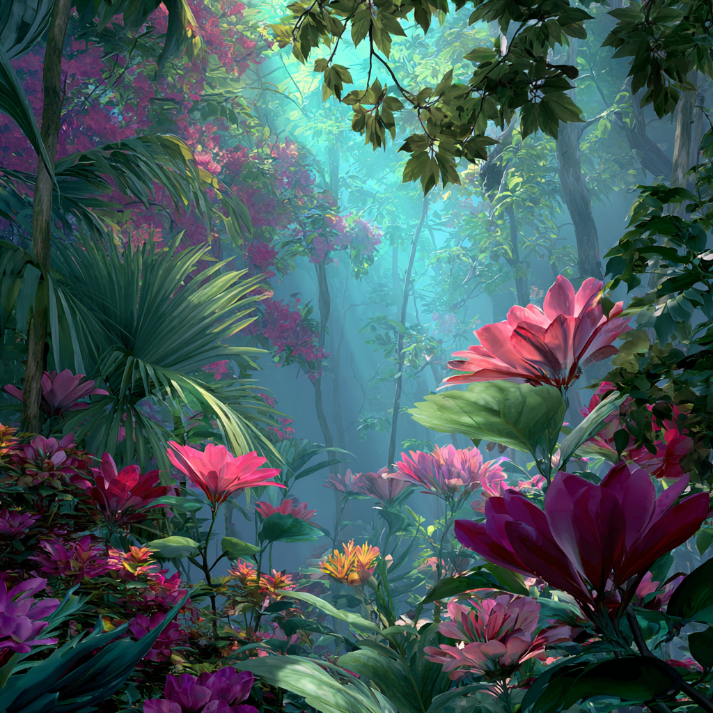 Tropisk Djungel - Diamantmålning