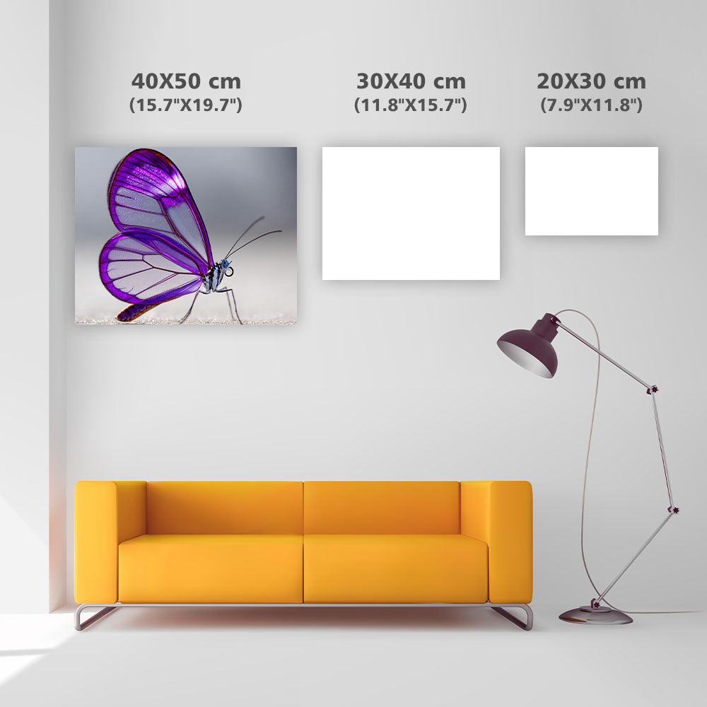 Livfull Lila Fjäril - Diamantmålning